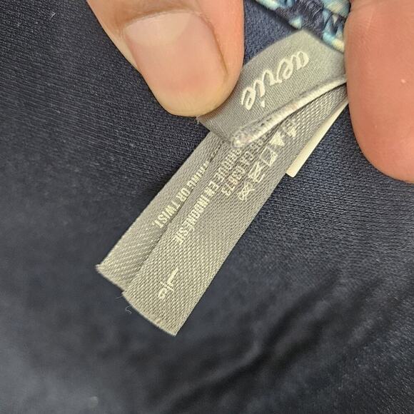 Aerie Women’s Blue Monogram Perky Triangle Tie Back Bikini Top Size L - Picture 3 of 4